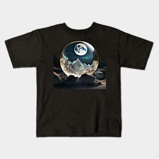 Moon in a crystal ball Kids T-Shirt